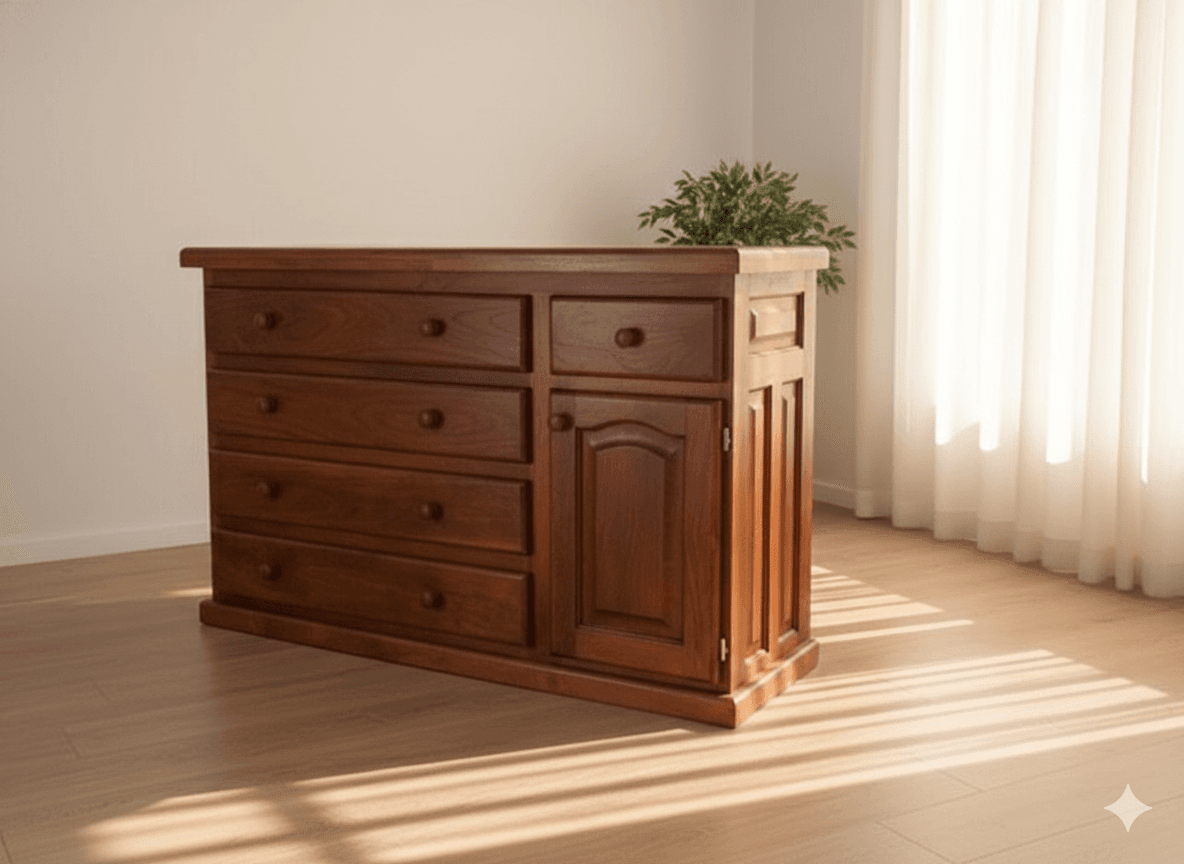 Cómoda de Algarrobo Macizo con Cajones Amplios 1