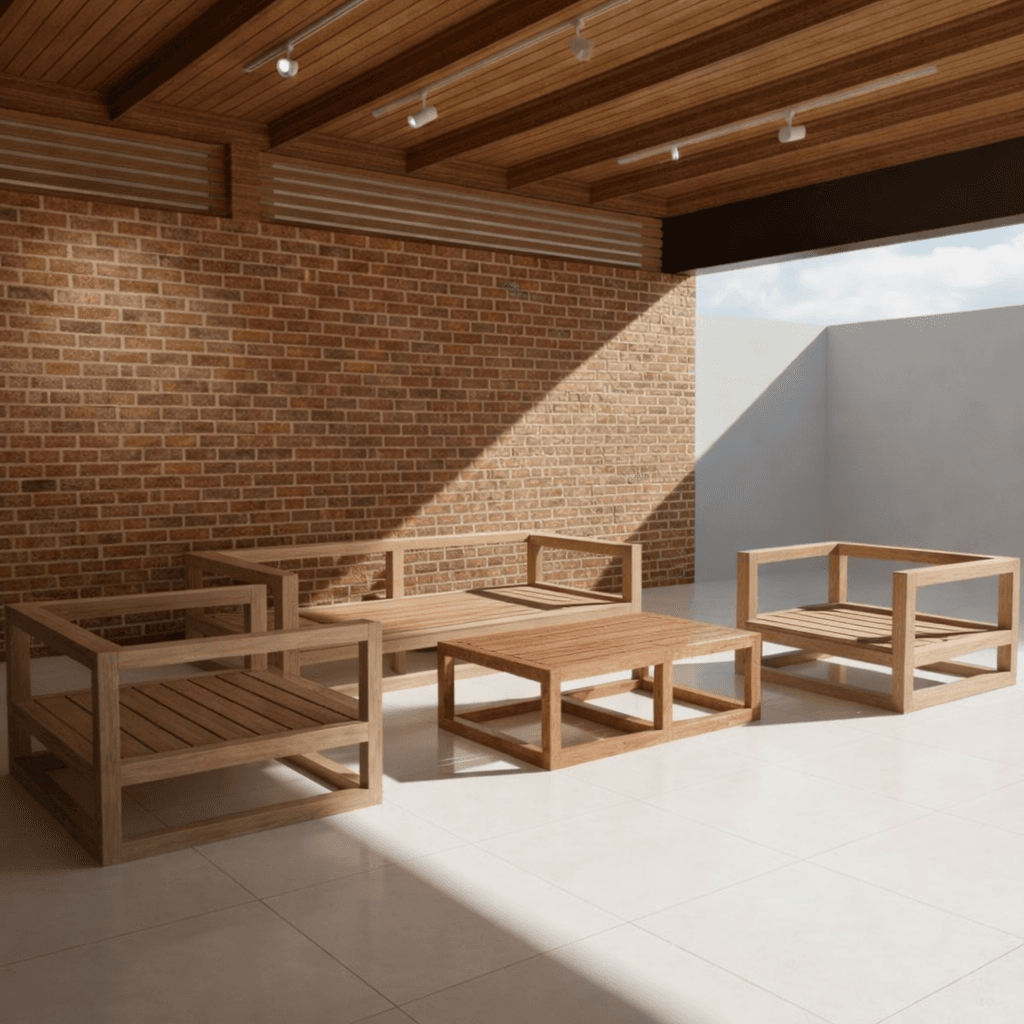 Sillón de Algarrobo Macizo 3 Cuerpo 1